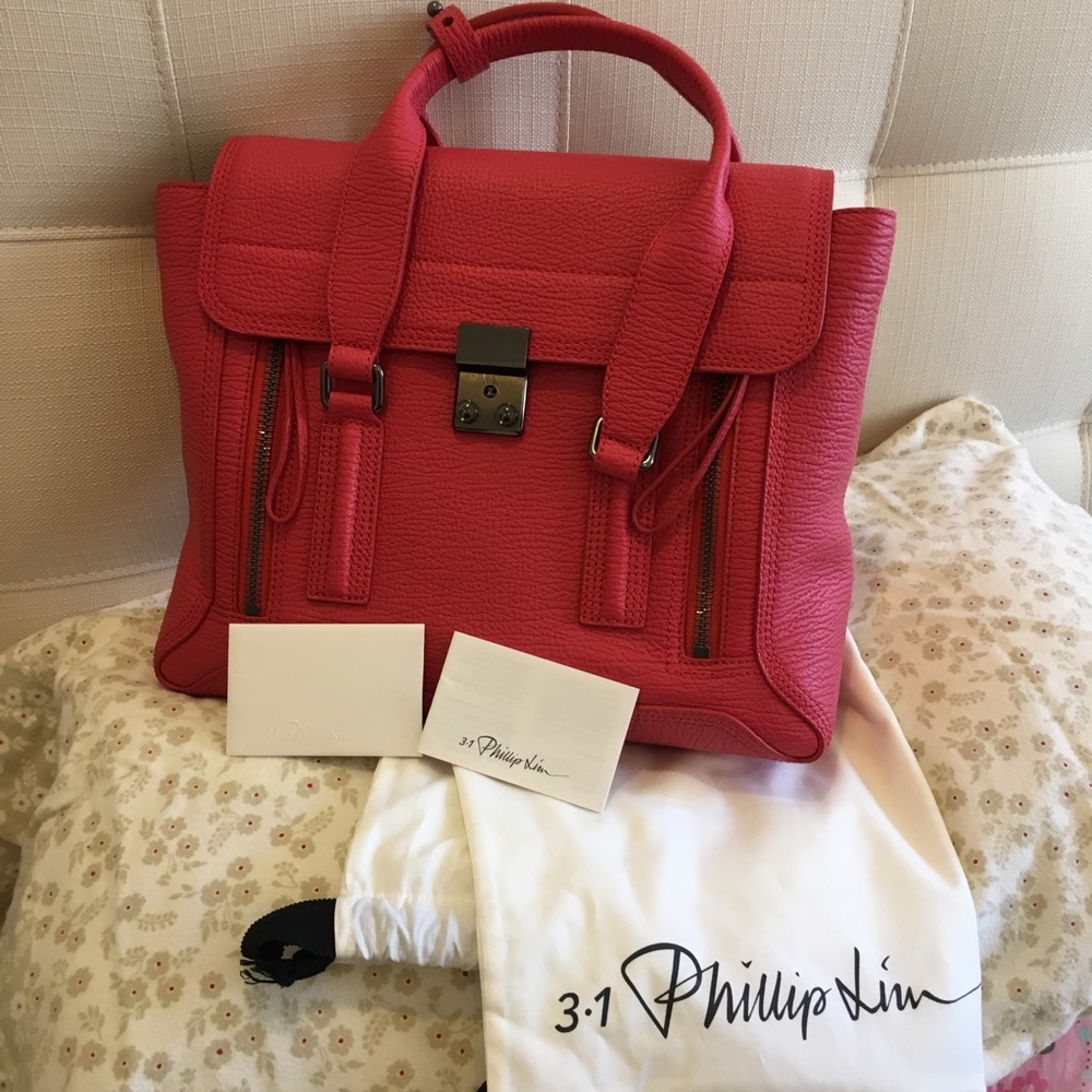 3.1 Phillip Lim Pashli Medium Satchel, Raspberry